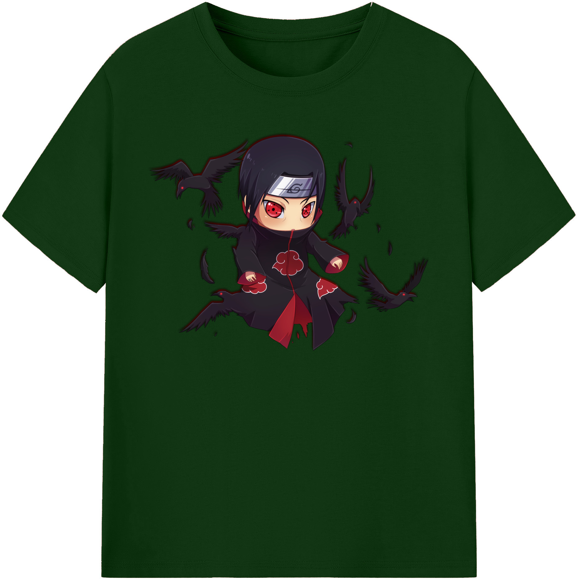 （画像用） NARUTO -ナルト- うちは イタチ Uchiha Itachi 綿100％半袖Tシャツ（フロントプリント）